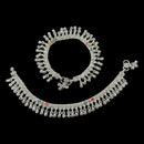 700 Silver Kids Traditional Designer Meena Anklet  - Style
