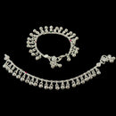 70% Silver Meena Anklet for Kids with Bell Charm