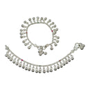 700 Silver Kids Traditional Bells & Meena Anklet - Style