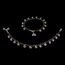 925 Sterling Silver Black Beads Najariya Anklet  - Style