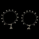 925 Sterling Silver Black Beads Najariya Anklet  - Style