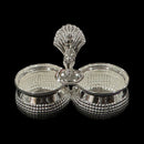 925 Sterling Silver 2.5x1.25 inch Hallmarked Kumkum / Puja Two bowl set  - 2.5x1.25x2 Style