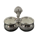 925 Sterling Silver 2.5x1.25 inch Hallmarked Kumkum / Puja Two bowl set  - 2.5x1.25x2 Style