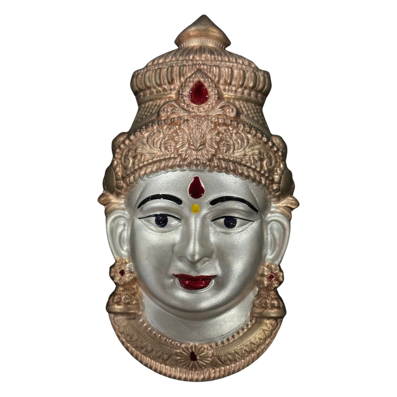 925 Sterling Silver Lakshmi / VaraLakshmi / Ammavaru Face (Figurine