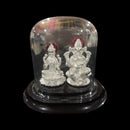 999 Pure Silver Ganesh & Lakshmi / Laxmi Idol / Statue / Murti (Figurine