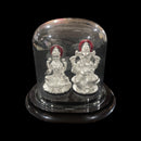 999 Pure Silver Ganesh & Lakshmi / Laxmi Idol / Statue / Murti (Figurine