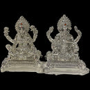 999 Pure Silver 3.0-inch Ganesh & Lakshmi / Laxmi Idol / Statue / Murti (Figurine