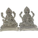 999 Pure Silver 3.0-inch Ganesh & Lakshmi / Laxmi Idol / Statue / Murti (Figurine