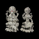 925 Sterling Silver Solid Ganesh & Lakshmi / Laxmi idol (Figurine