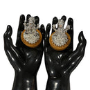 999 Pure Silver Ganesh & Lakshmi / Laxmi Idol / Statue / Murti (Figurine