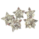750 Silver Religious Lotus Flower Set (Pack of 5 Flowers)