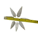 750 Silver Religious 2.0 inch Mango Leave Branch (Pack of 7 Leaves)
