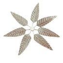 750 Silver Religious 2.0 inch Mango Leave Branch (Pack of 7 Leaves)