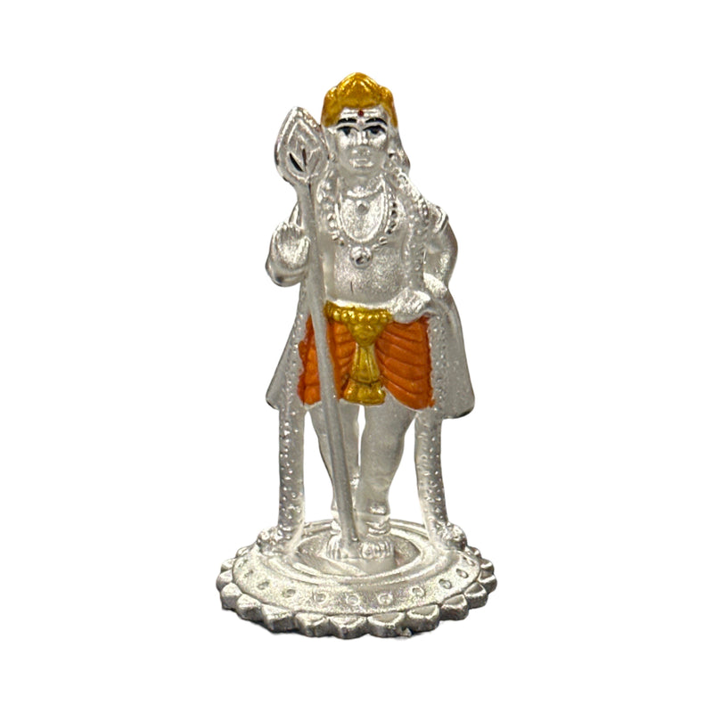 999 Pure Silver Lord Murugan (Kartikeya) – 2.0-Inch-Tall Statue / Murti (Figurine