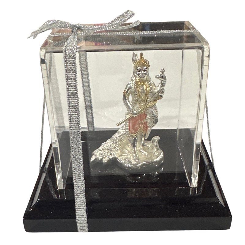 999 Pure Silver Lord Murugan (Kartikeya) – 2.5-Inch-Tall Statue / Murti (Figurine