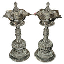 925 Sterling Silver Hallmarked BIG Five Star / Kerala Naxi Samai / Kuthu Vilakku Pair - Style