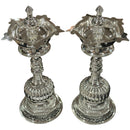 925 Sterling Silver Hallmarked BIG Five Star / Kerala Naxi Samai / Kuthu Vilakku Pair - Style