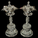 925 Sterling Silver Hallmarked BIG Five Star / Kerala Naxi Samai / Kuthu Vilakku Pair - Style