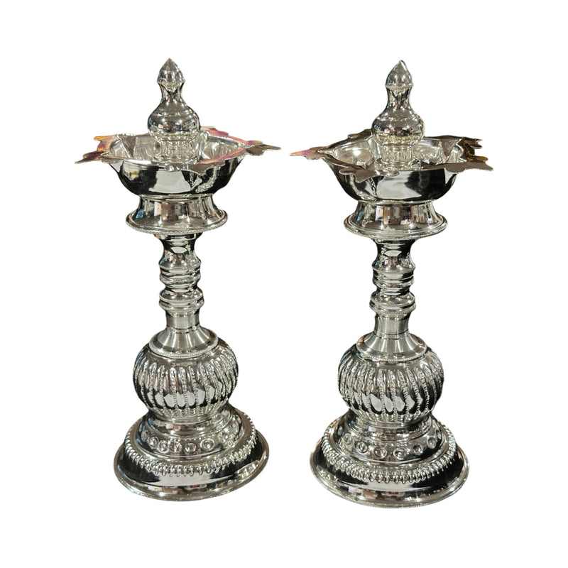 925 Sterling Silver Hallmarked Small Five Star / Kerala Naxi Samai / Kuthu Vilakku Pair