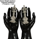 925 Sterling Silver Hallmarked Small Five Star / Kerala Naxi Samai / Kuthu Vilakku Pair -Style