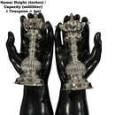 925 Sterling Silver Hallmarked Small Five Star / Kerala Naxi Samai / Kuthu Vilakku Pair -Style