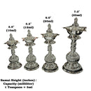 925 Sterling Silver Hallmarked Small Five Star / Kerala Naxi Samai / Kuthu Vilakku Pair -Style