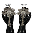 925 Sterling Silver Hallmarked Pancha Aarti / Harathi stand- Style