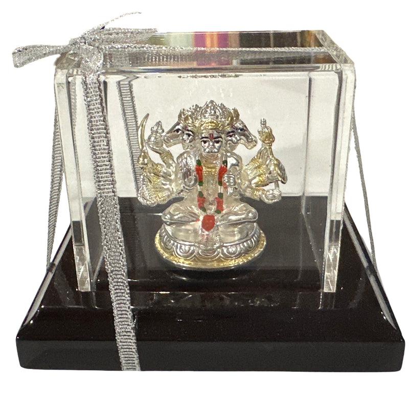 999 Pure Silver Lord Panchmukhi Hanuman 2.0-inch Tall Idol / Statue / Murthi (Figurine