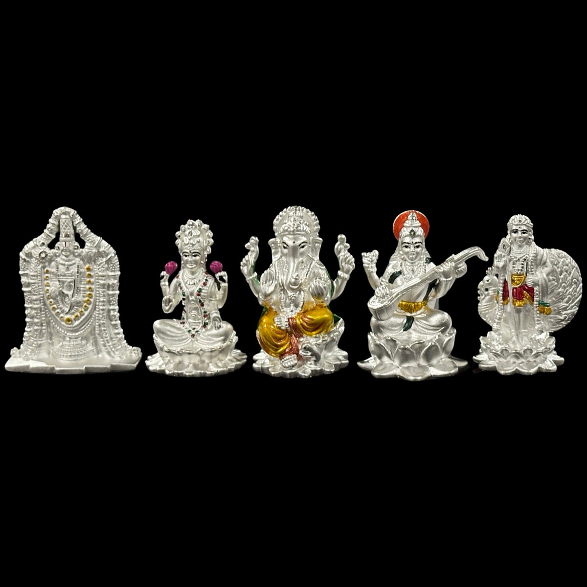 999 Pure Silver Panch Murthi Idol / Statue (Figurine #01)