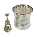 925 Sterling Silver Hallmarked Nakashi Puja Patra / Channa Mitra Set - Set