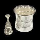 925 Sterling Silver Hallmarked Nakashi Puja Patra / Channa Mitra Set - Set