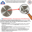 999 Pure Silver Hallmarked Heavy Western Dinner Plate- Style