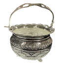 925 Sterling Silver Hallmarked Nakshi Puja Flower Basket -Style