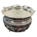 925 Sterling Silver Hallmarked Nakshi Puja Flower Basket -Style