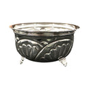 925 Sterling Silver Designer Puja Bowl with Stand - Style