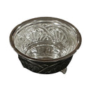 925 Sterling Silver Designer Puja Bowl with Stand - Style