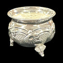 925 Sterling Silver Designer Puja Bowl with Elephant Stand - Style