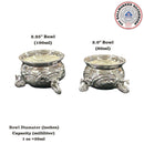 925 Sterling Silver Designer Puja Bowl with Swan Stand - Style