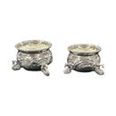 925 Sterling Silver Designer Puja Bowl with Swan Stand - Style