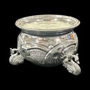925 Sterling Silver Designer Puja Bowl with Swan Stand - Style