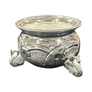 925 Sterling Silver Designer Puja Bowl with Swan Stand - Style
