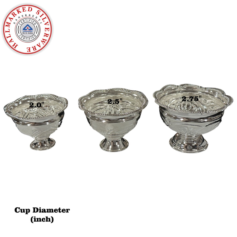925 Sterling Silver Hallmarked Puja Cup