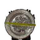 925 Sterling Silver Designer Hallmarked SMALL Puja Plate with Elephant Stand - Style