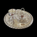 925 Sterling Silver 7.0 inch Hallmarked Puja Set - 7.0" Set