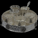 925 Sterling Silver 10 inch Hallmarked Exclusive Designer Ashta Lakshmi Puja Set - 10.0" Set