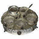925 Sterling Silver 10 inch Hallmarked Exclusive Designer Ashta Lakshmi Puja Set - 10.0" Set