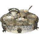 925 Sterling Silver 10 inch Hallmarked Exclusive Designer Ashta Lakshmi Puja Set - 10.0" Set