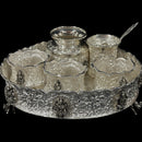 925 Sterling Silver 10 inch Hallmarked Exclusive Designer Ashta Lakshmi Puja Set - 10.0" Set