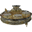 925 Sterling Silver 10 inch Hallmarked Exclusive Designer Ashta Lakshmi Puja Set - 10.0" Set