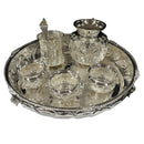 925 Sterling Silver 12.0 inch Hallmarked Exclusive Puja Set - 12.0" Set